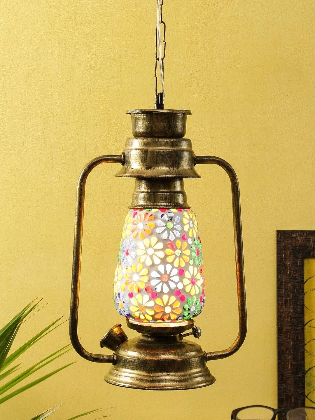 Myntra Elegant Homes Multicoloured Printed Traditional Ceiling Lamp-picture-27
