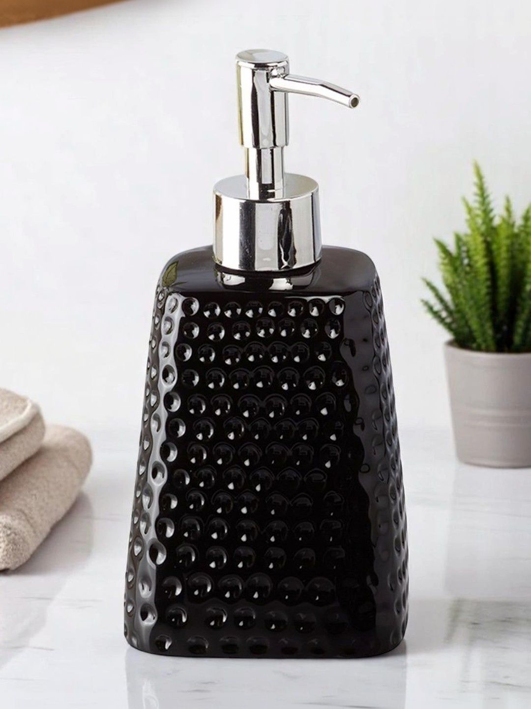 Kookee Black Abstract Ceramic Soap Dispenser-picture-14