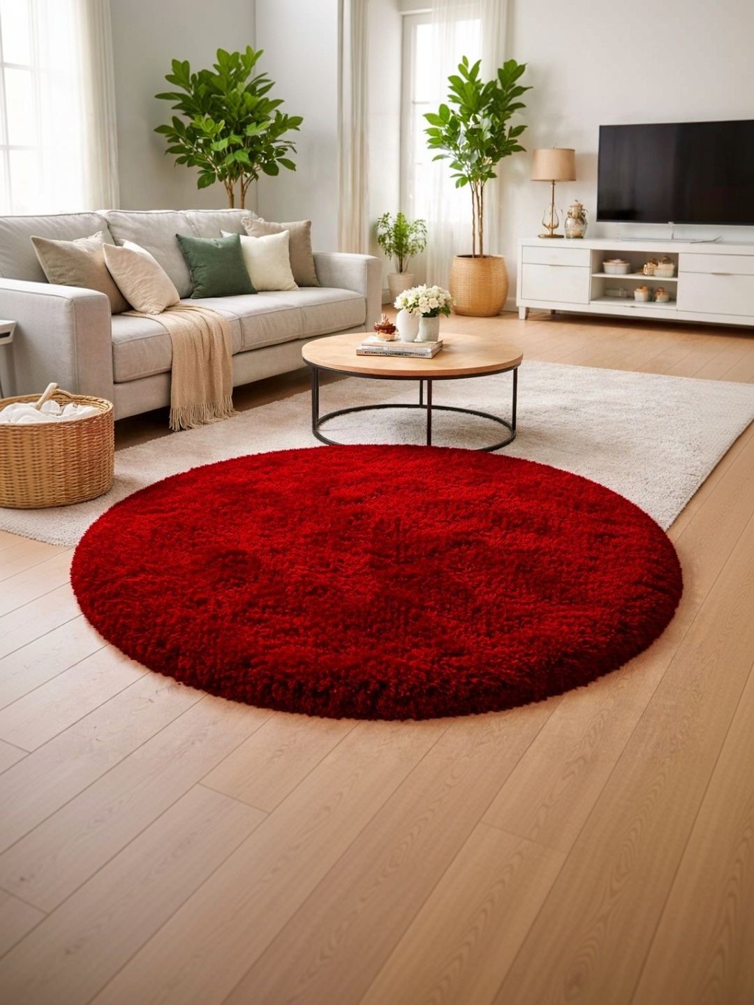 VIKCLIQUE Maroon Ultra Soft Absorbent Anti-Skid Doormats-image-42