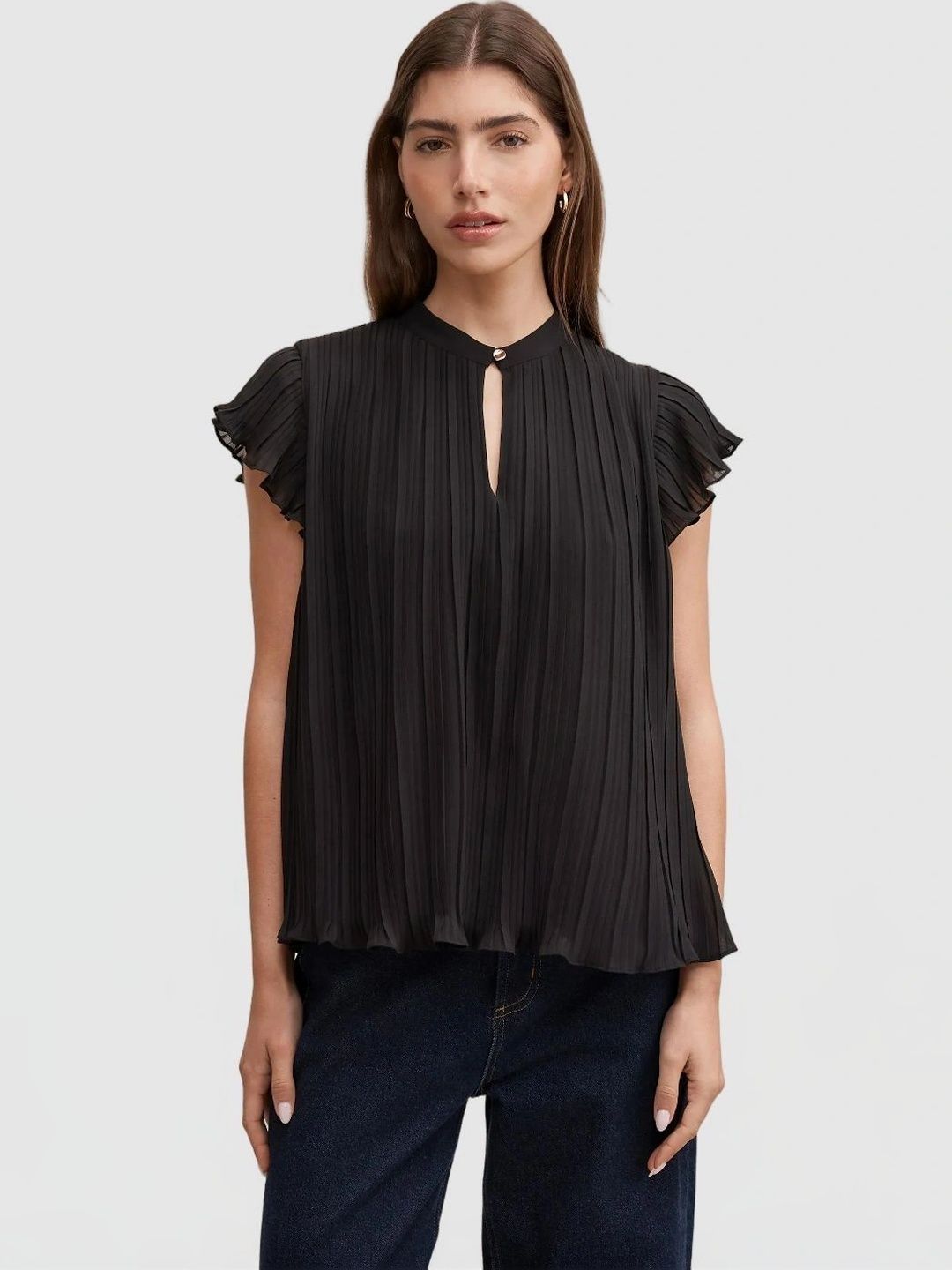 Forever New Flutter Sleeve Top-image-14