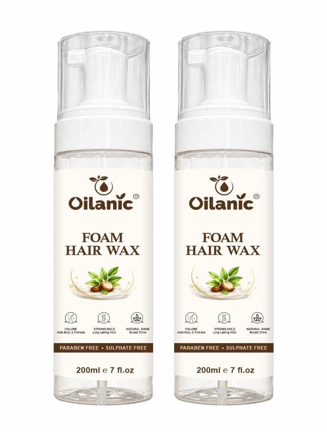 Oilanic Set Of 2 Hair Volumizing Foam Hair Wax for Sleek & Polished Hair Look - 200ml Each-image-8