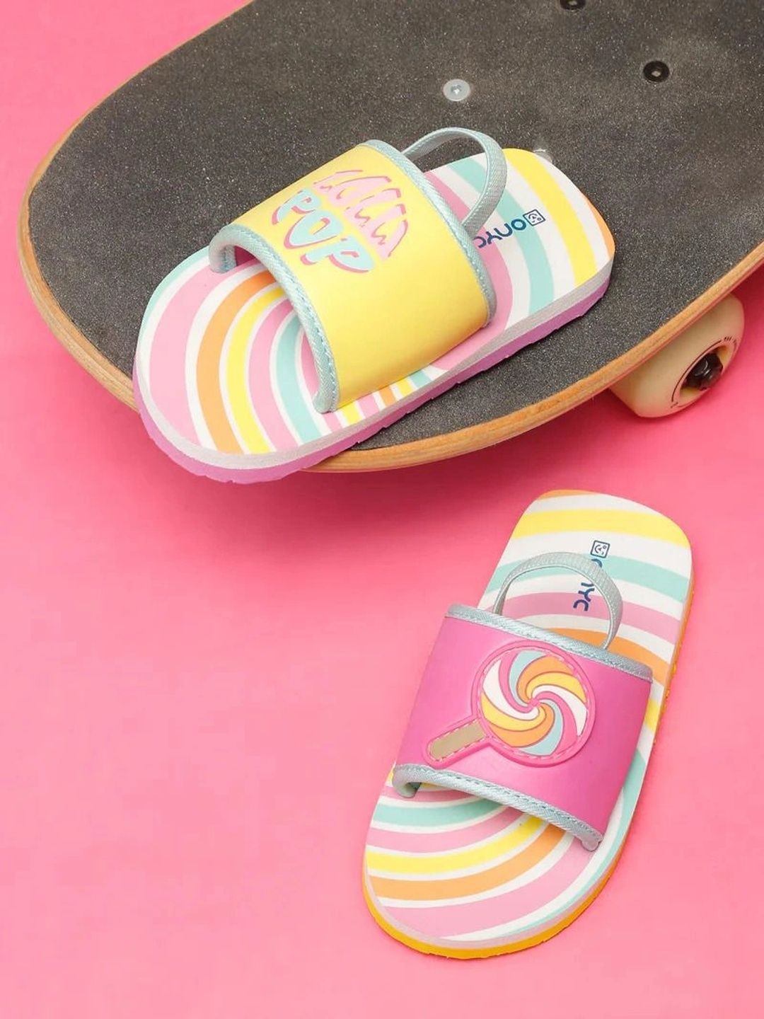 ONYC Unisex Kids Printed Sliders-picture-28