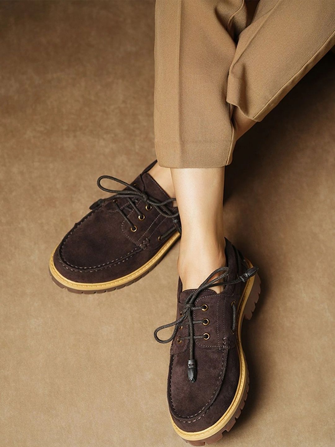Theater Women Suede Boat Shoes-picture-45