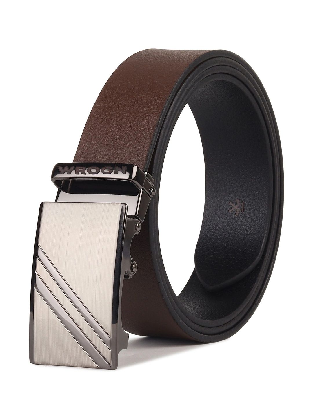 WROGN Men Textured Leather Reversible Belt-picture-46