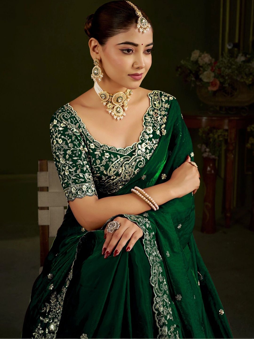 Sangria Zari Organza Saree-picture-14