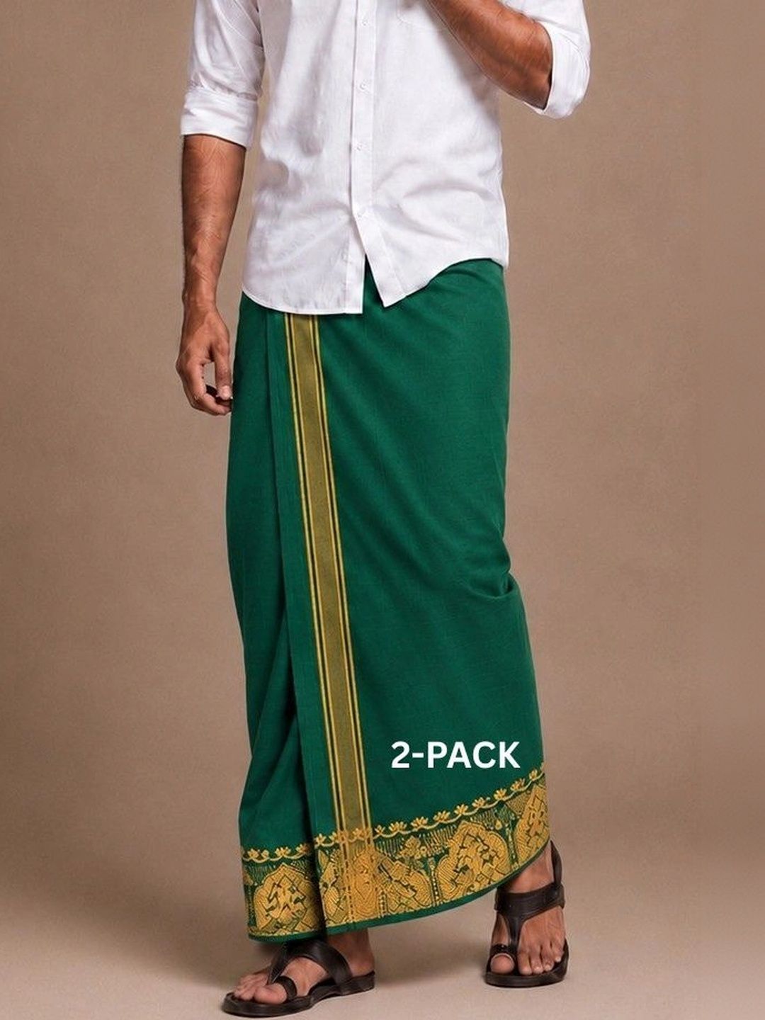 Sharan Elegance Men Embroidered Cotton Dhoti Dhotis-picture-12