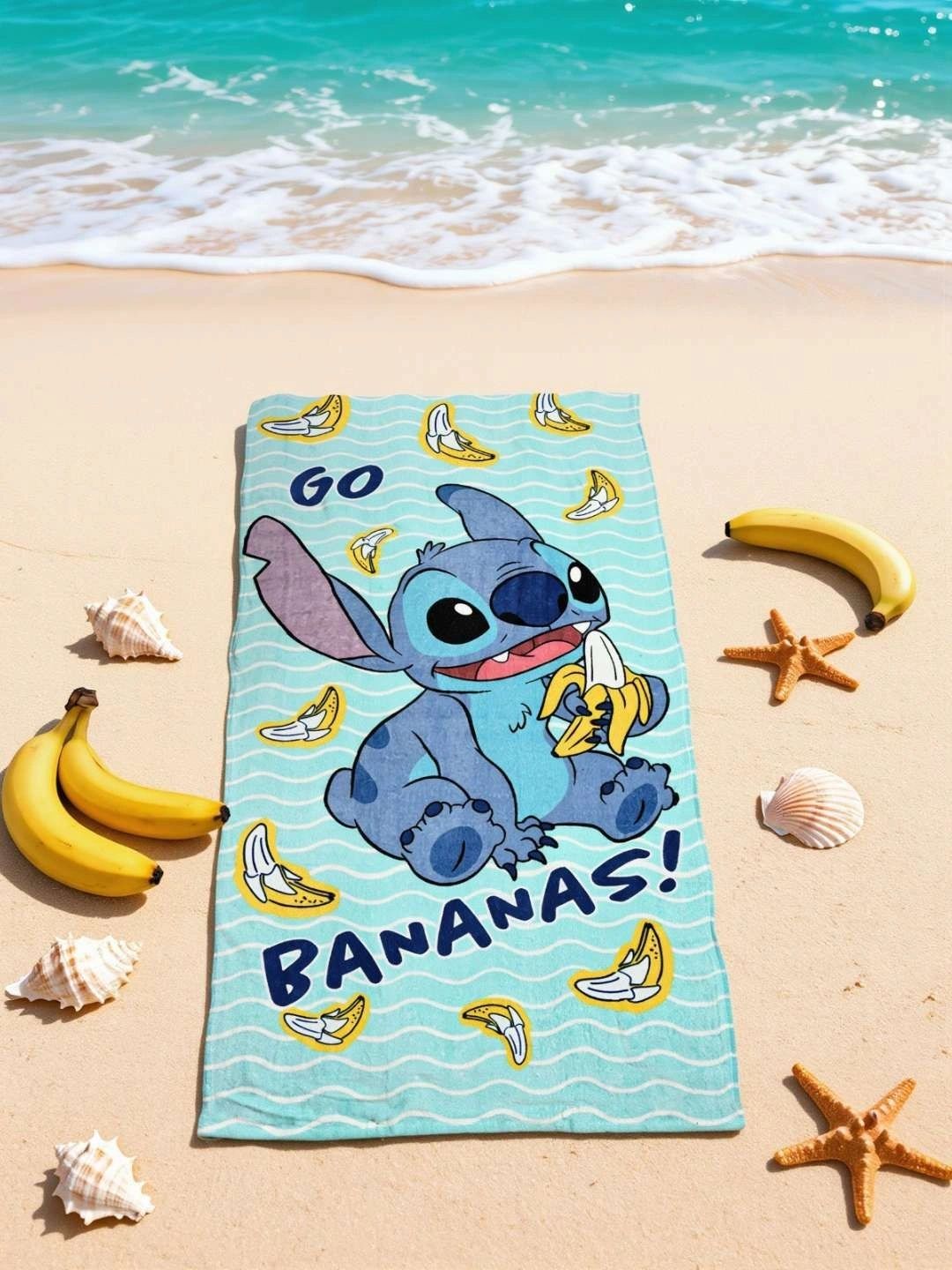 Yellow Bee Teal 1 Printed Cotton 300 GSM Bath Towel-picture-19