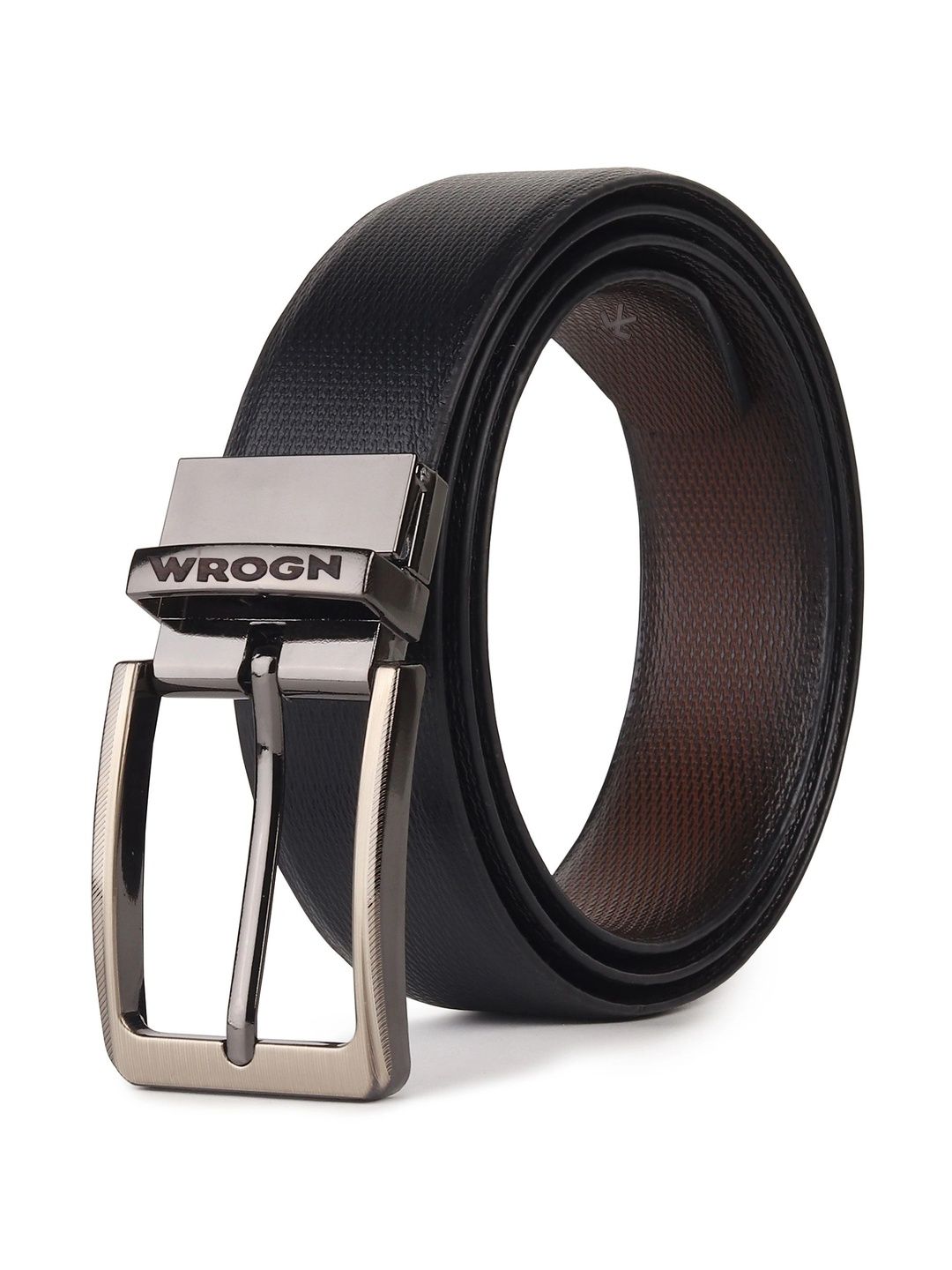 WROGN Men Textured Leather Reversible Belt-picture-52