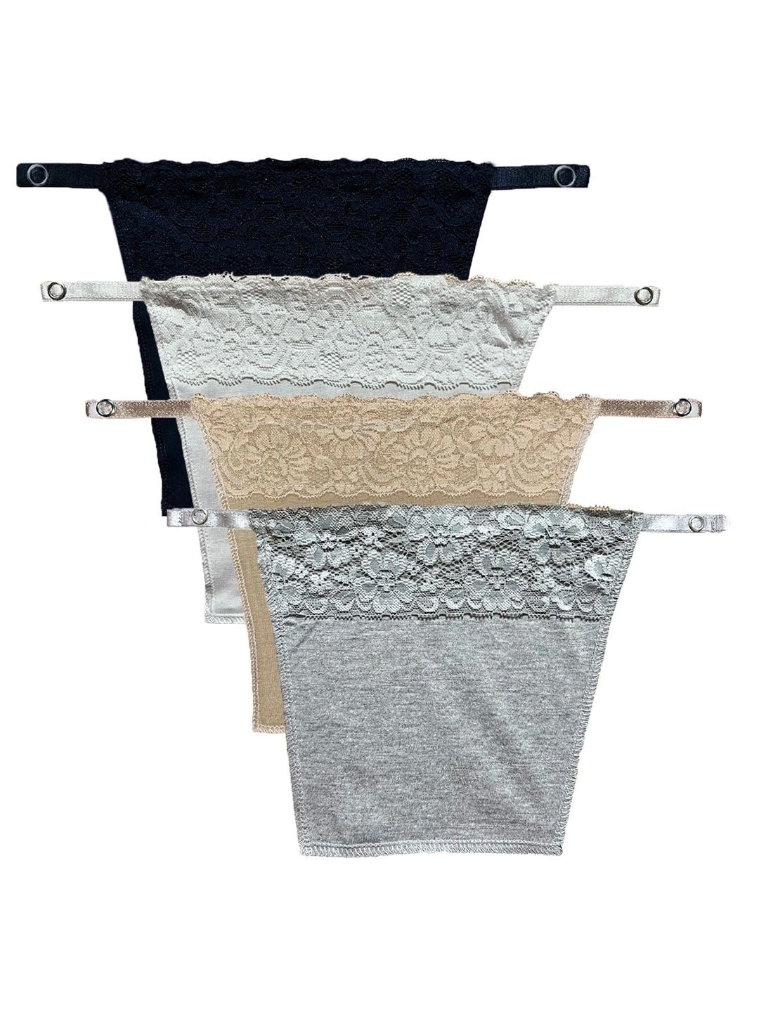 Fimalia Pack Of 4 Anti-Peep Lace Camisoles-picture-10