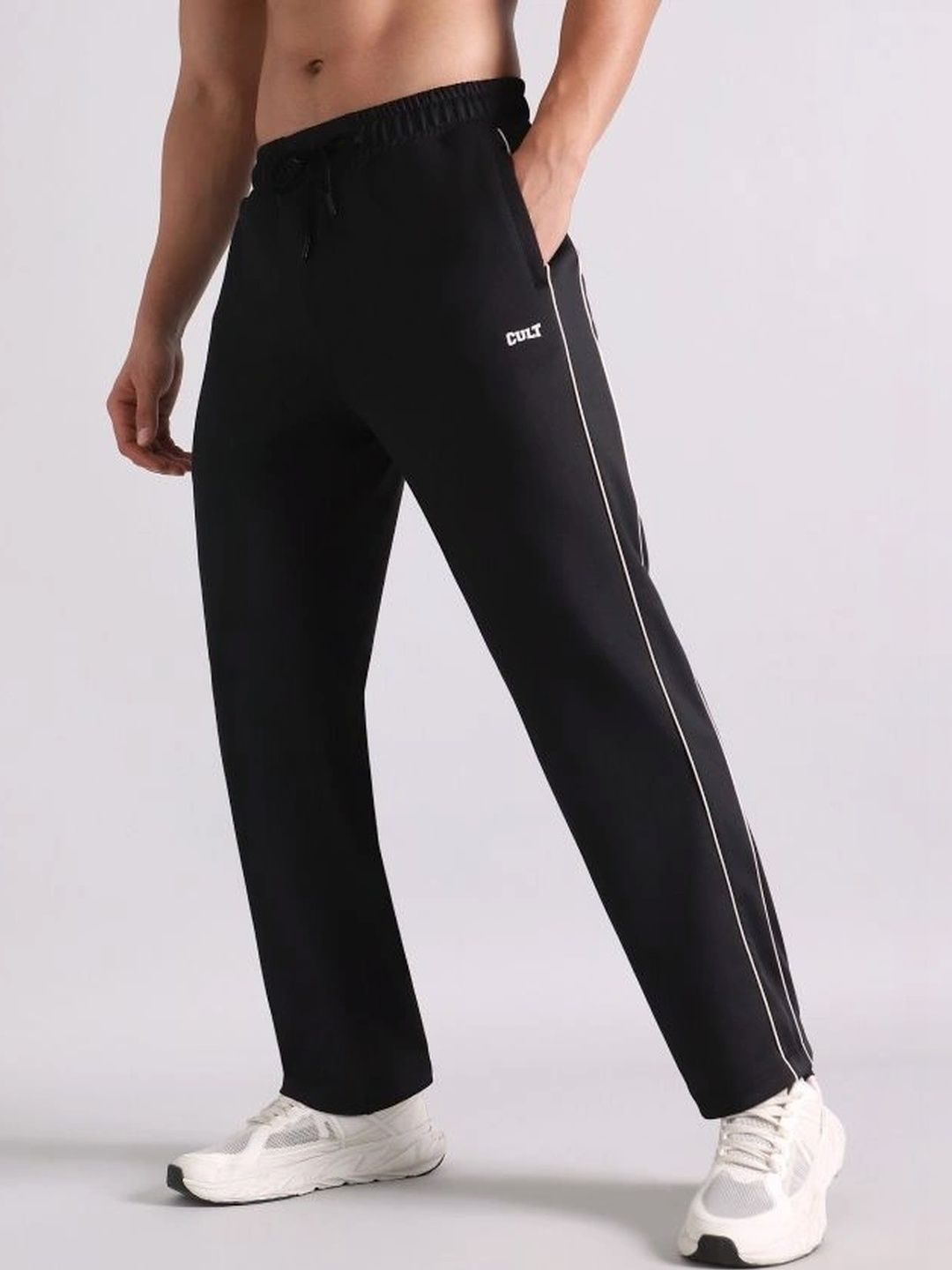 CULT Men True Black Combat Straight Fit Trackpants-picture-26