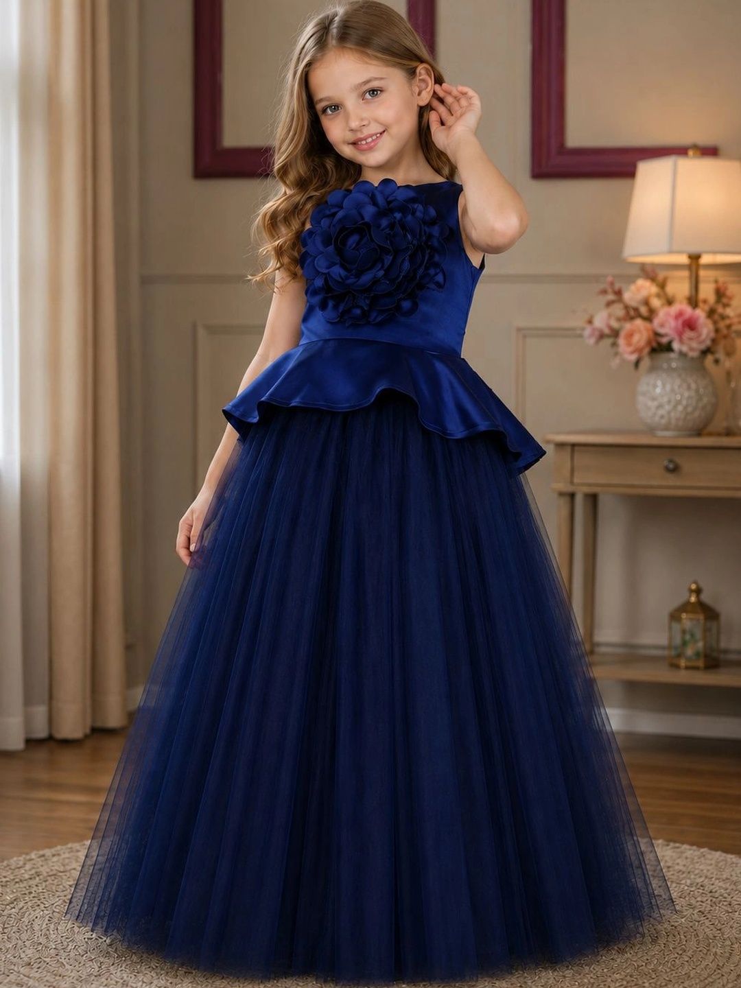 Dripteen Ruffled Net Maxi Dress-picture-15