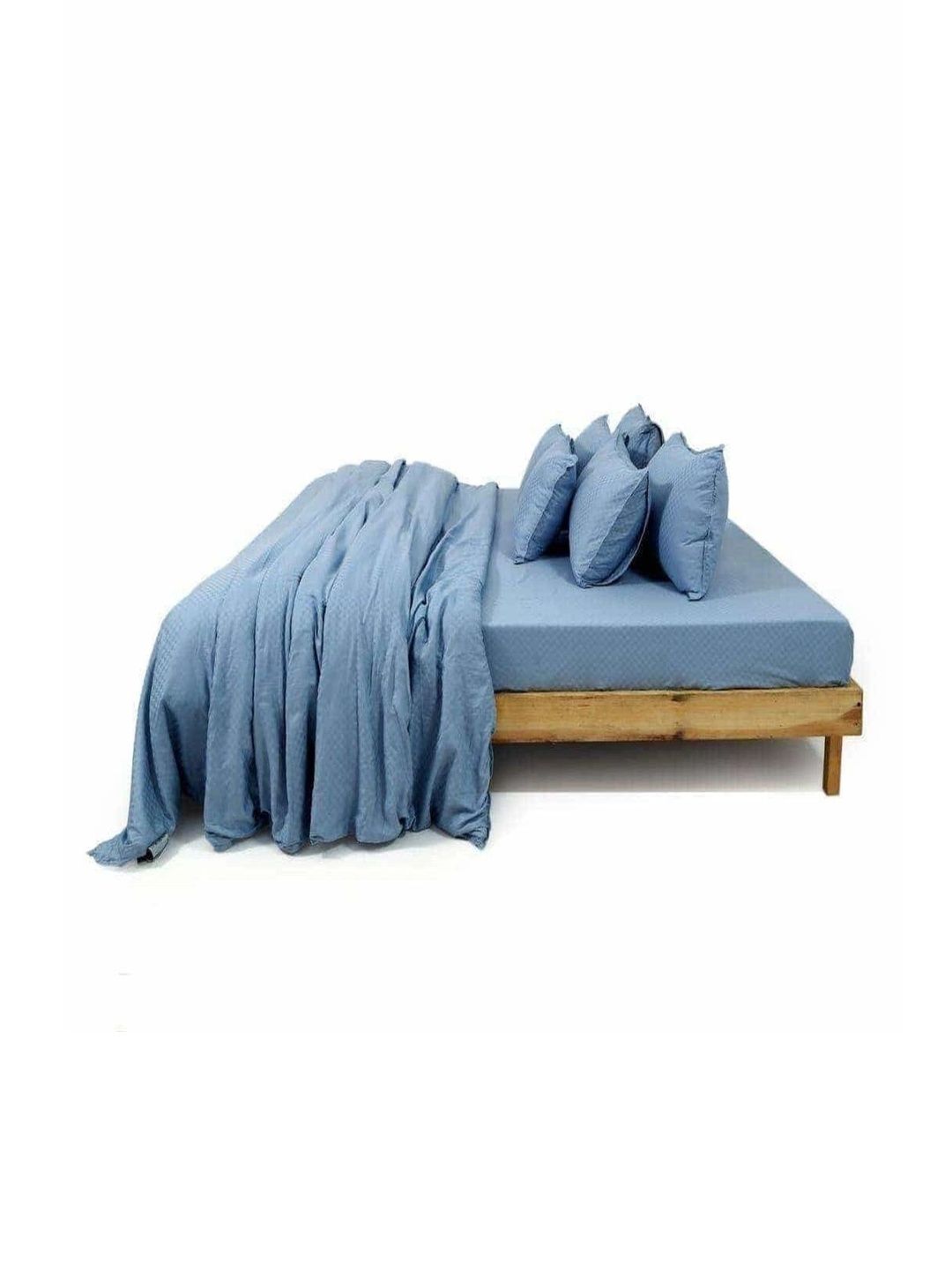 Zarf Blue Geometric AC Room 400 GSM Dohar-picture-21