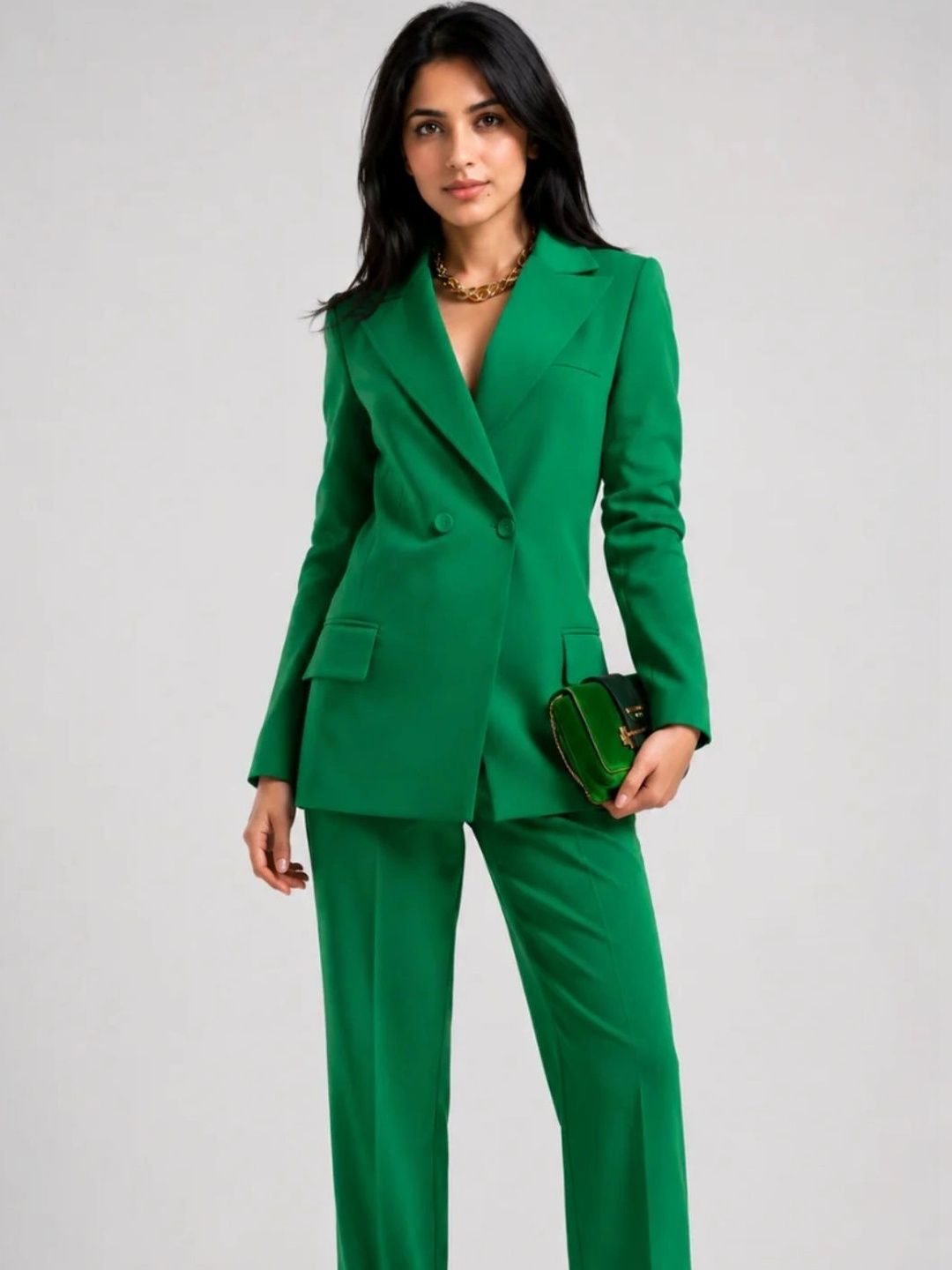 Beyond Formals Notched Lapel Double-Breasted Formal Blazers-picture-22