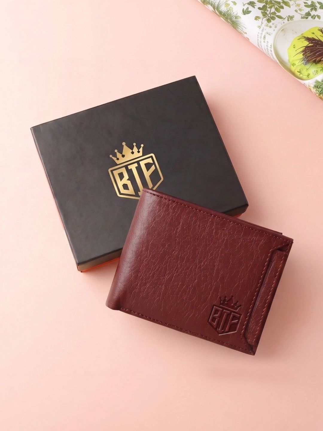BIF Men Textured PU Two Fold Wallet-image-49