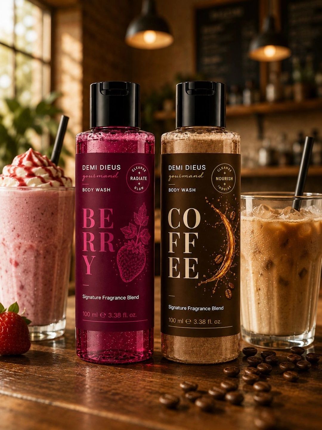 DEMI DIEUS Set Of 2 Coffee & Berry Moisturising Body Wash - 100 ml Each-image-5