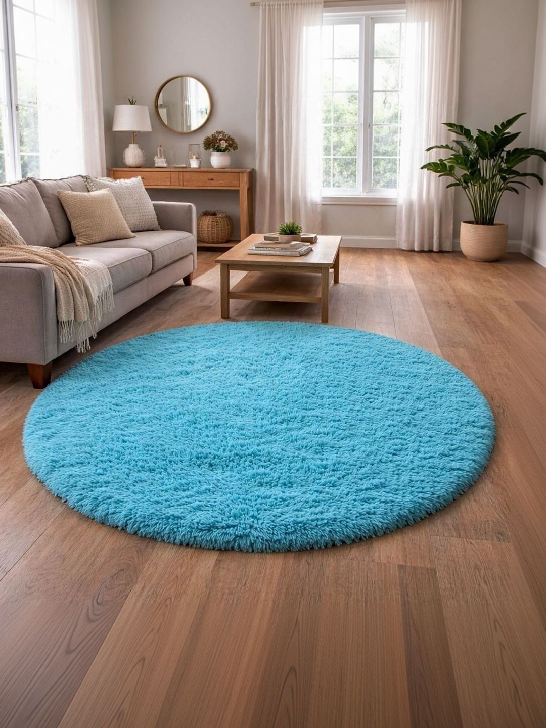 VIKCLIQUE Turquoise Blue Ultra Soft Absorbent Anti-Skid Doormats-image-23
