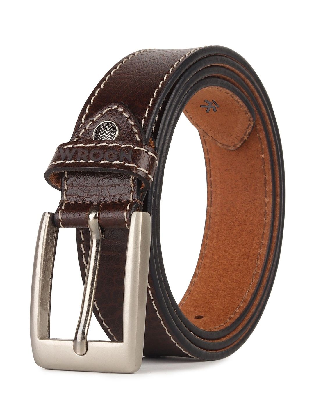 WROGN Men Textured Leather Belt-picture-31