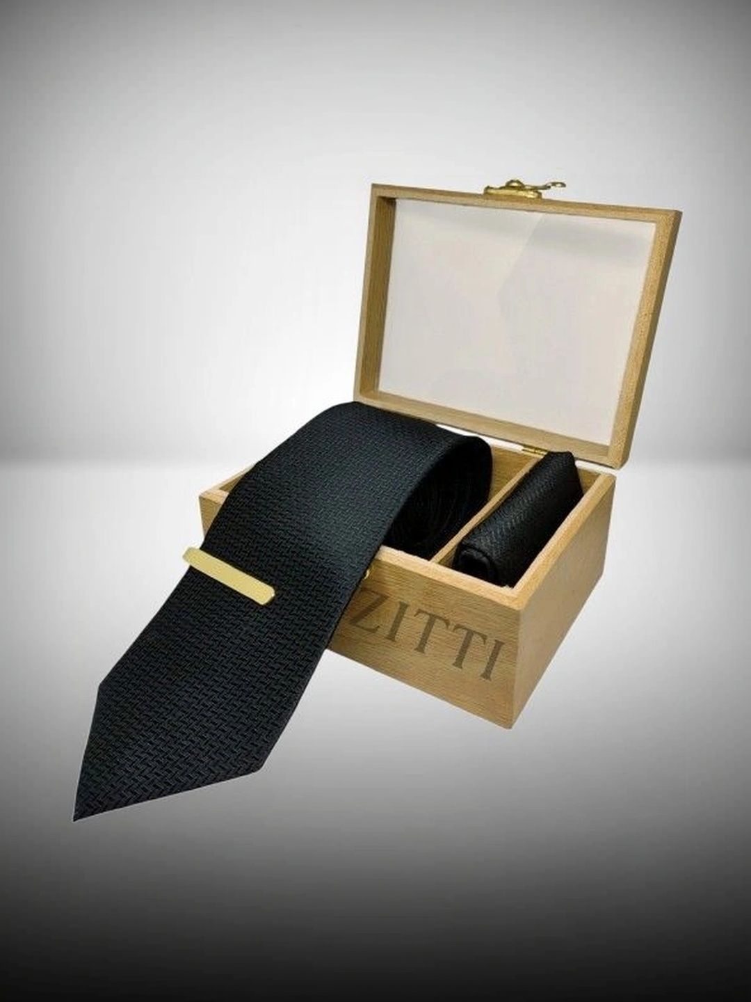 ZITTI Men Woven Design Broad Tie-picture-32