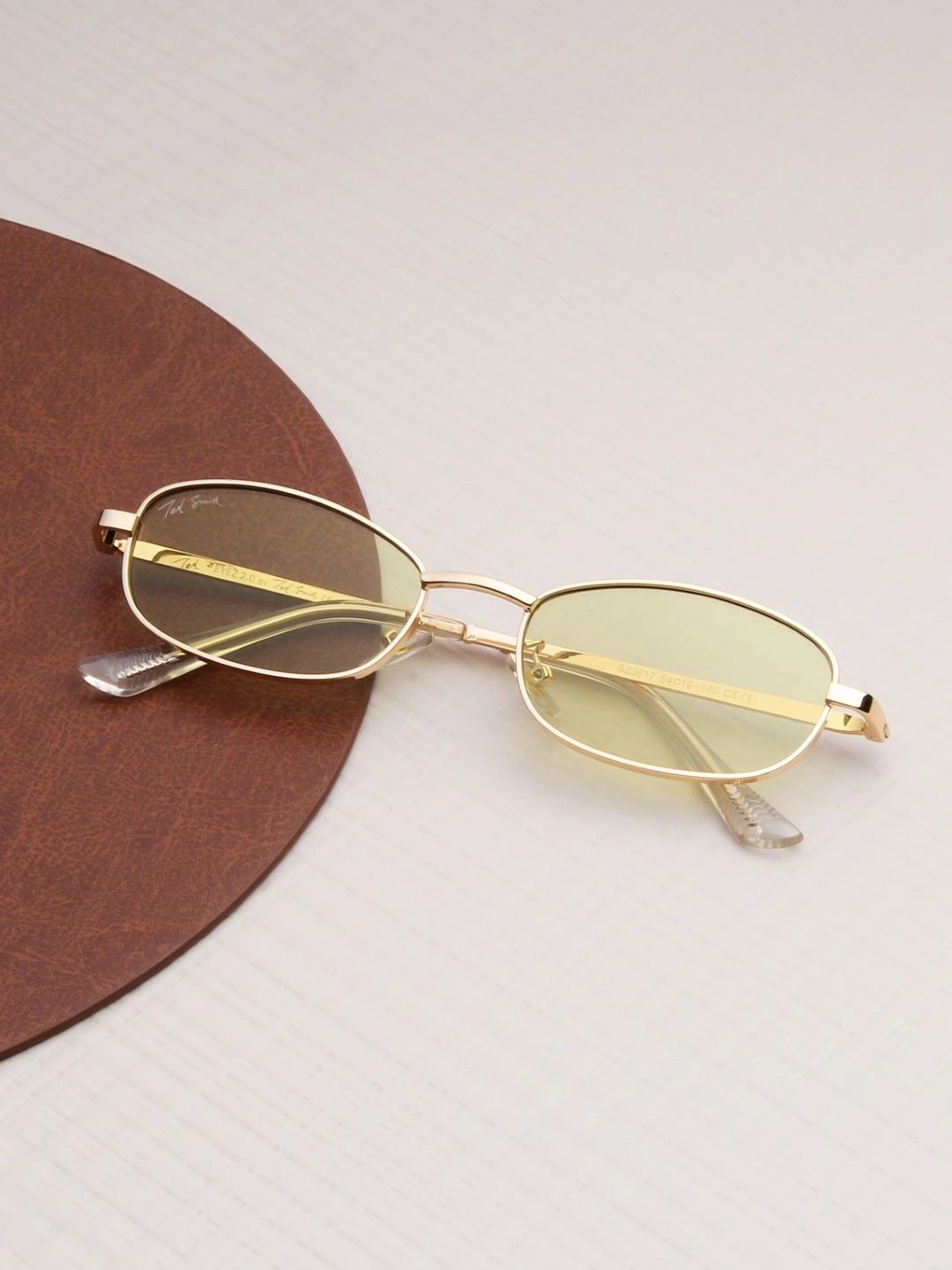 Ted Smith Unisex Yellow Lens & Gold-Toned Other Sunglasses with-image-32