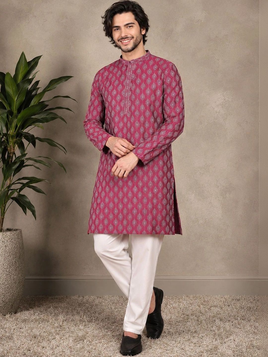 Anouk Men Ethnic Motifs Embroidered Thread Work Kurta-picture-27