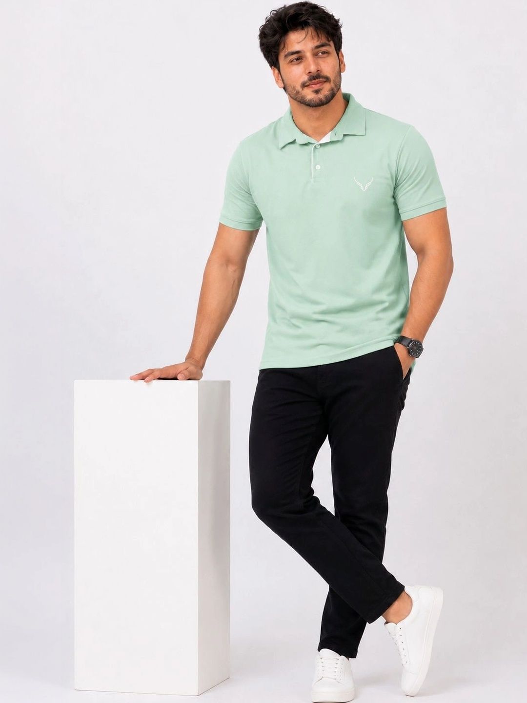 AVRIE Men Brand Logo Polo Collar T-shirt-picture-53