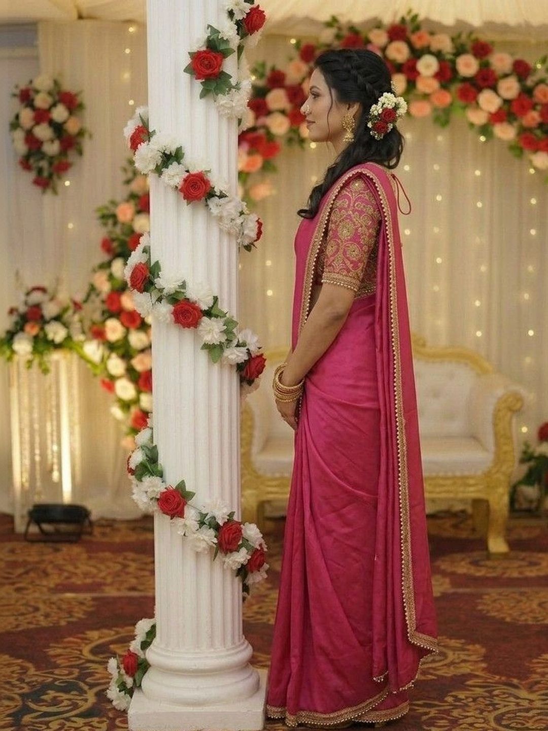 Yash Bhaliya Embellished Embroidered Poly Georgette Banarasi Saree-picture-18