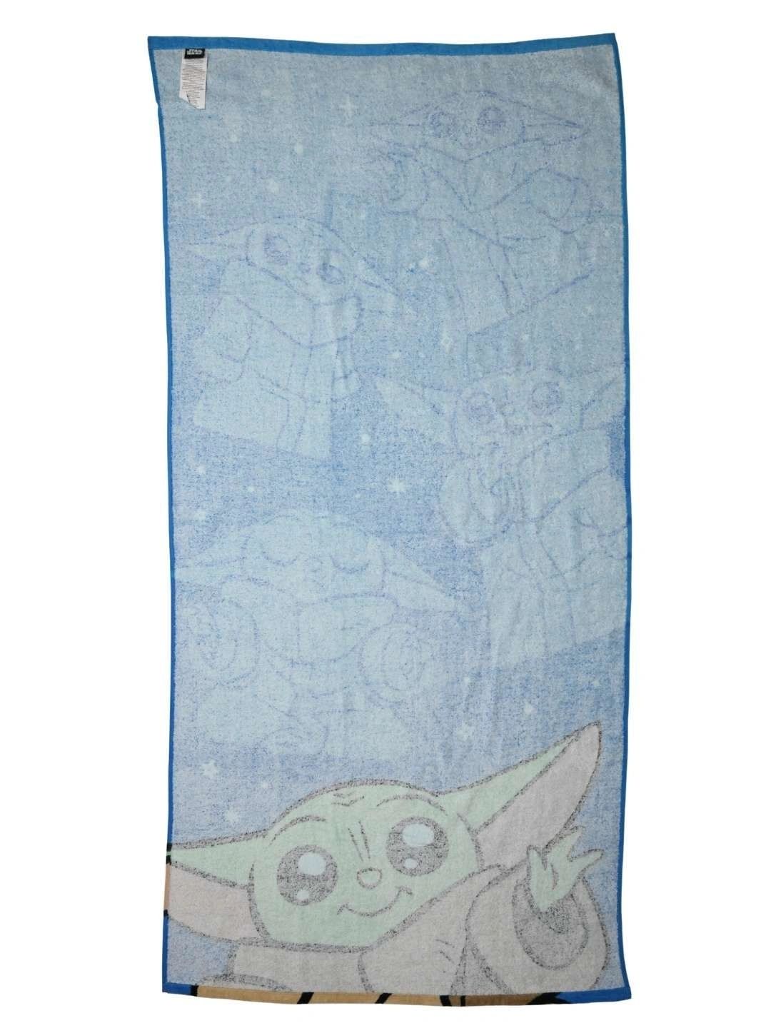 Yellow Bee Blue 1 Printed Cotton 300 GSM Bath Towel-picture-14