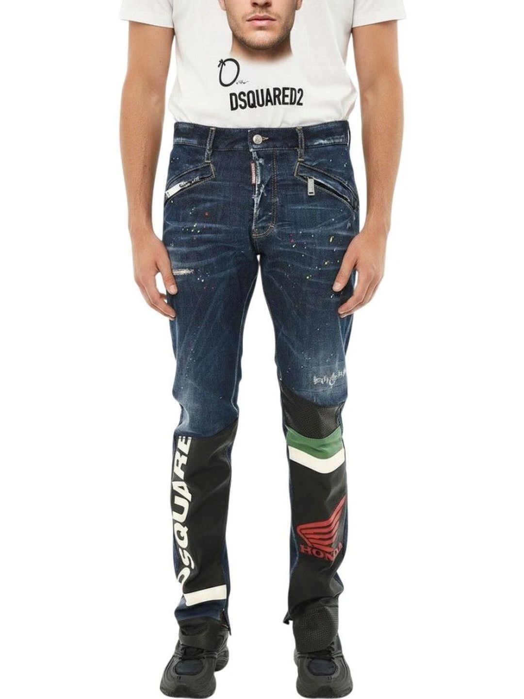 Dsquared2 Blue Slim Mid Rise Jeans-picture-35