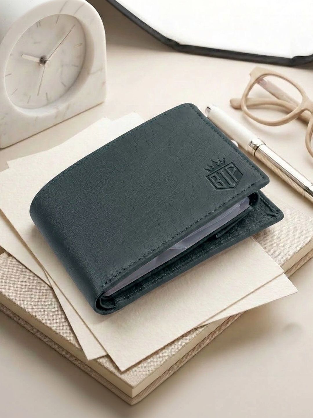 BIF Men Textured PU Two Fold Wallet-image-48
