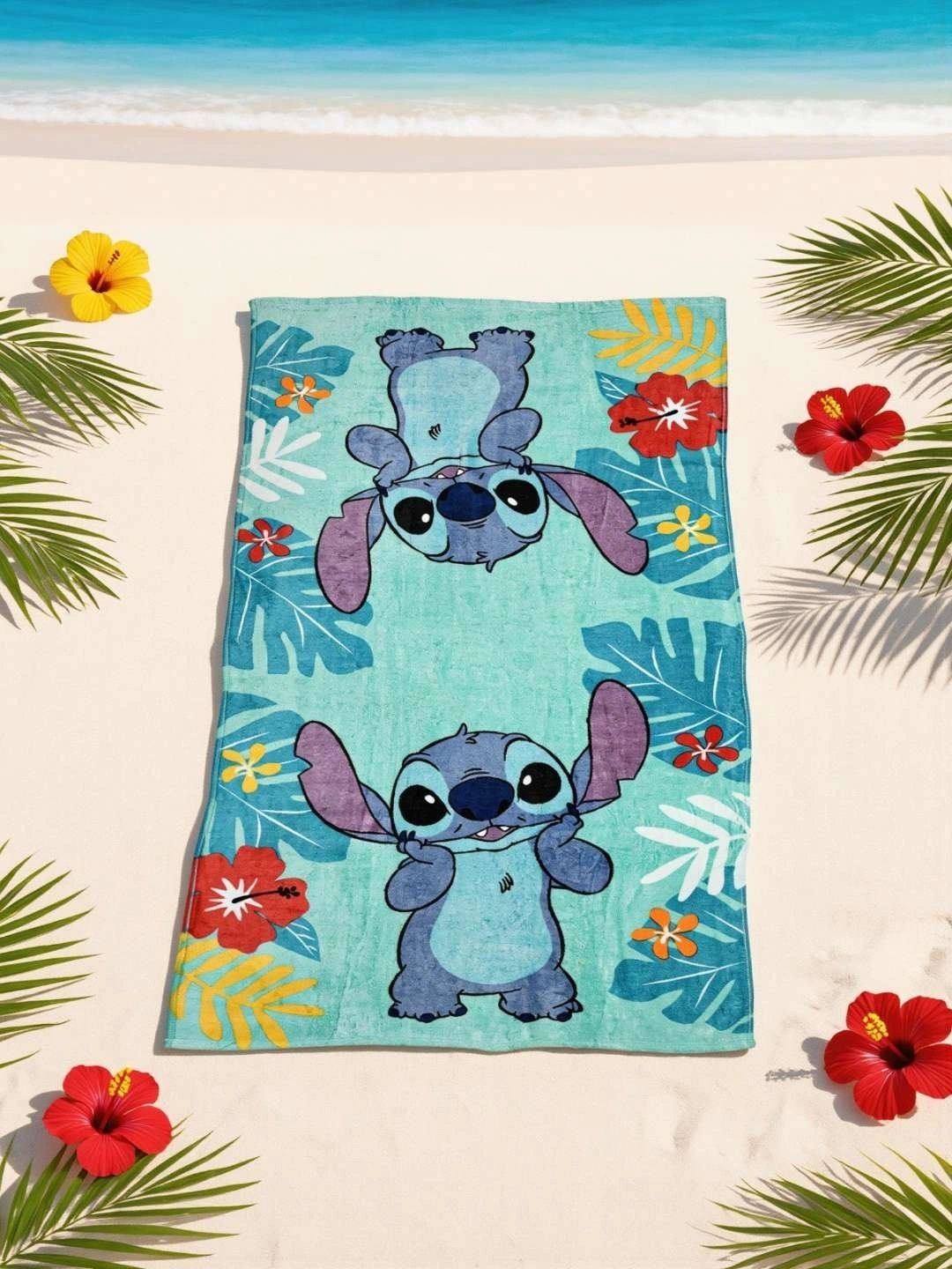 Yellow Bee Teal 1 Printed Cotton 400 GSM Bath Towel-picture-23