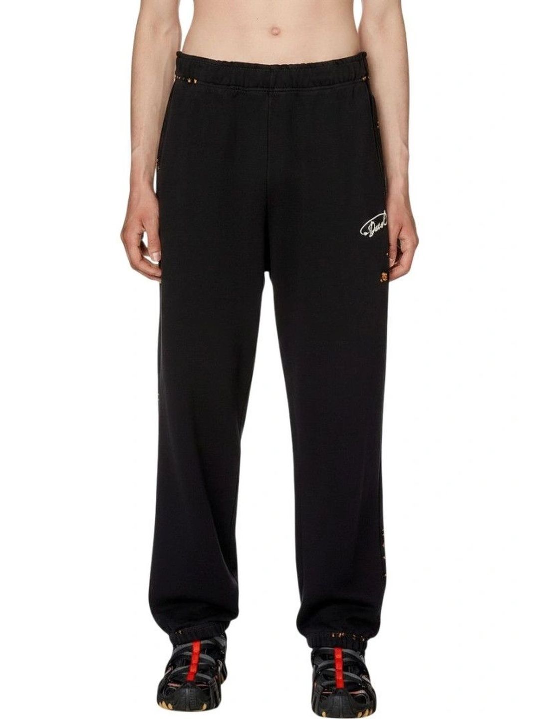 DIESEL Men Regular Fit Brand Logo Training Track Pants-picture-28