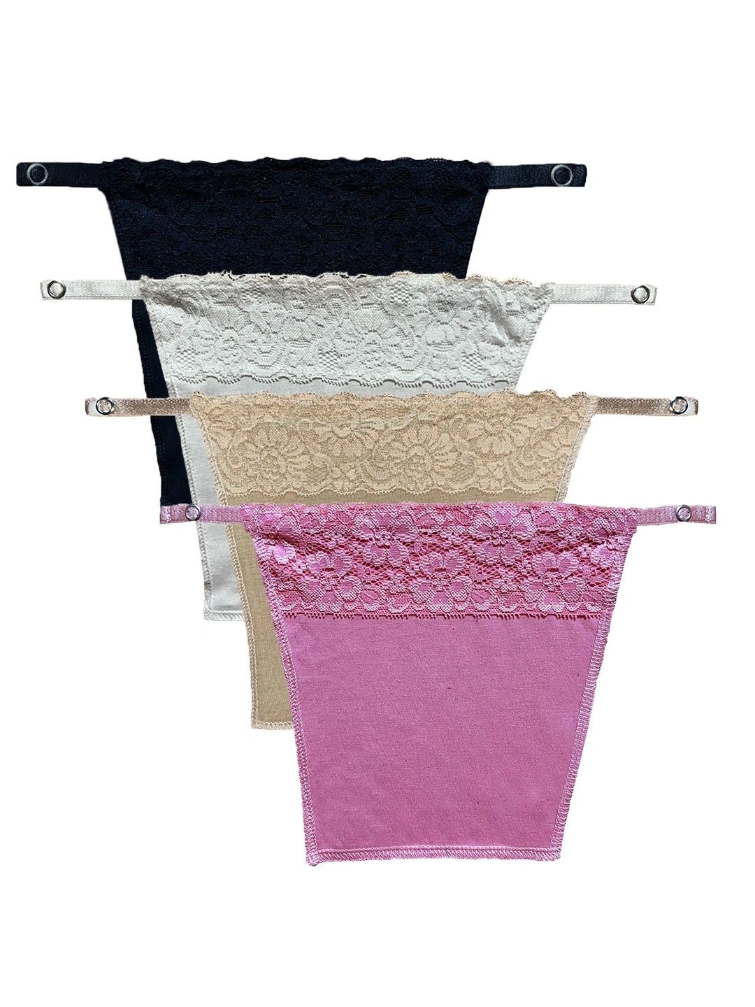 Fimalia Pack Of 4 Anti-Peep Lace Camisoles-picture-19