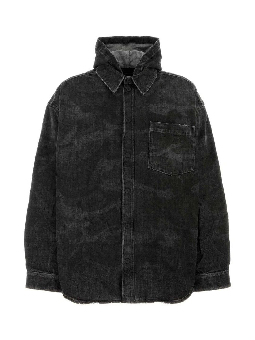 Balenciaga Men Washed Denim Jacket-image-34
