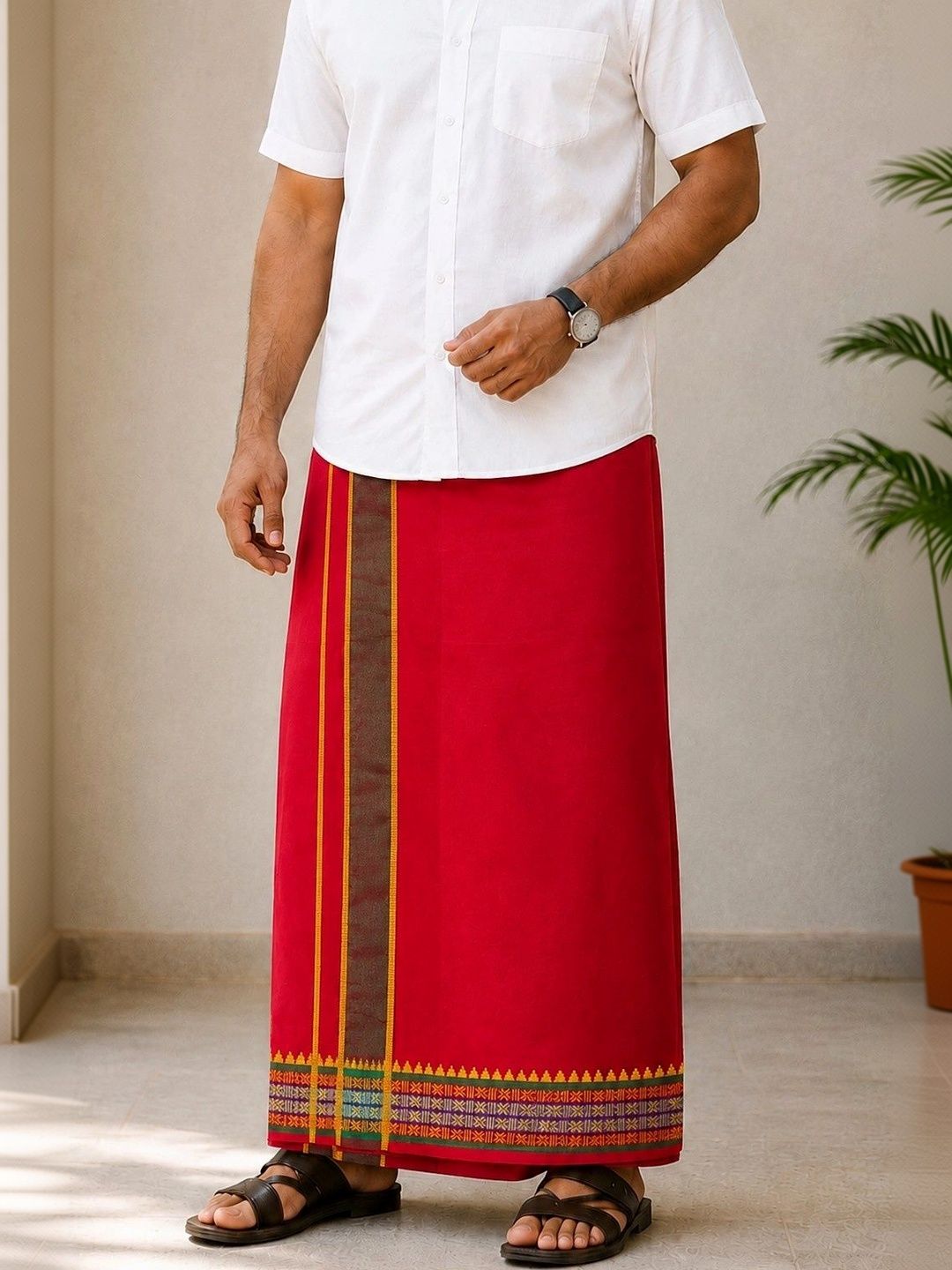 Sharan Elegance Men Cotton Dhoti Dhotis-picture-11