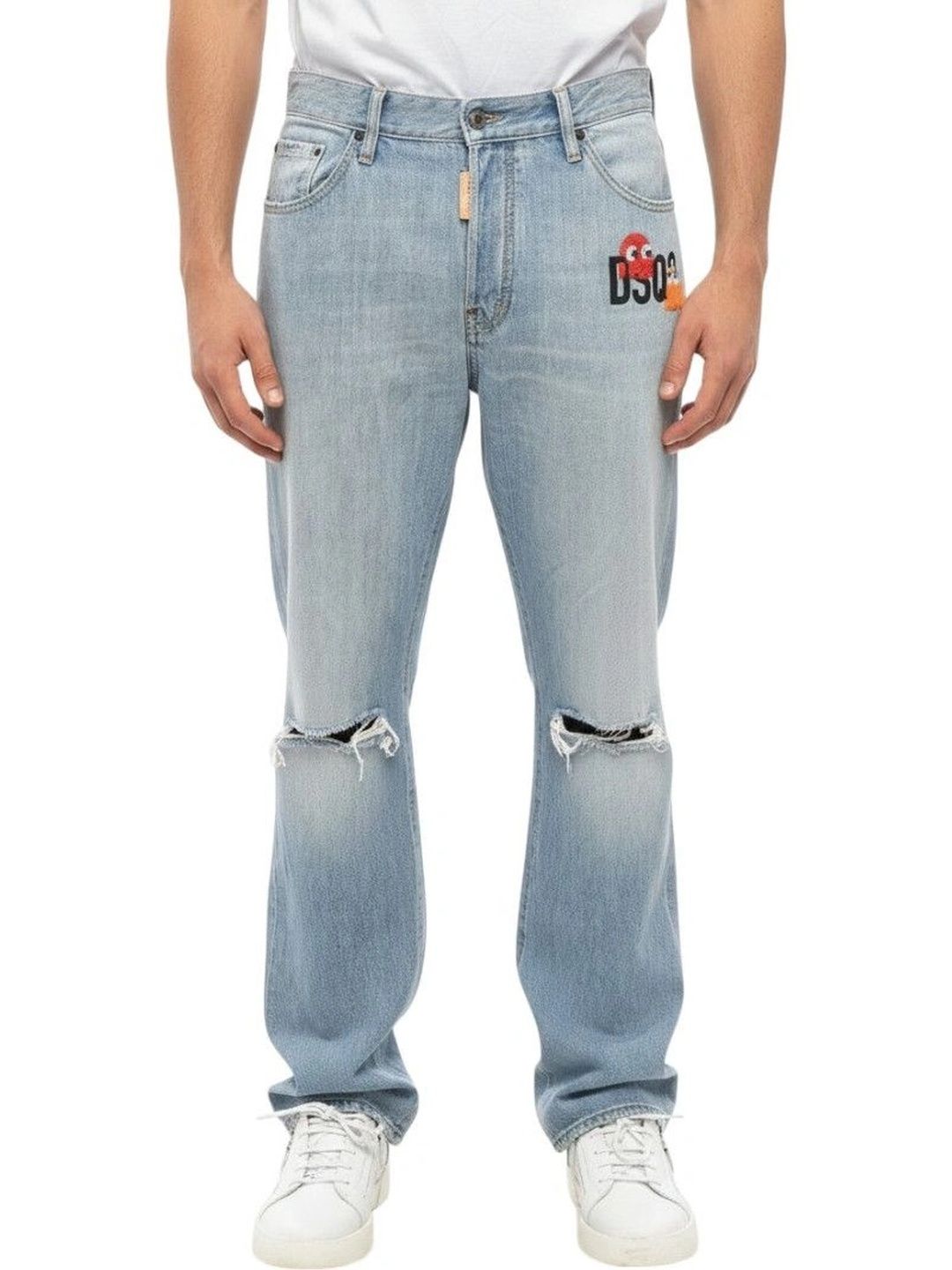 Dsquared2 Men Regular Fit Mid-Rise Highly Distressed Jeans-picture-11