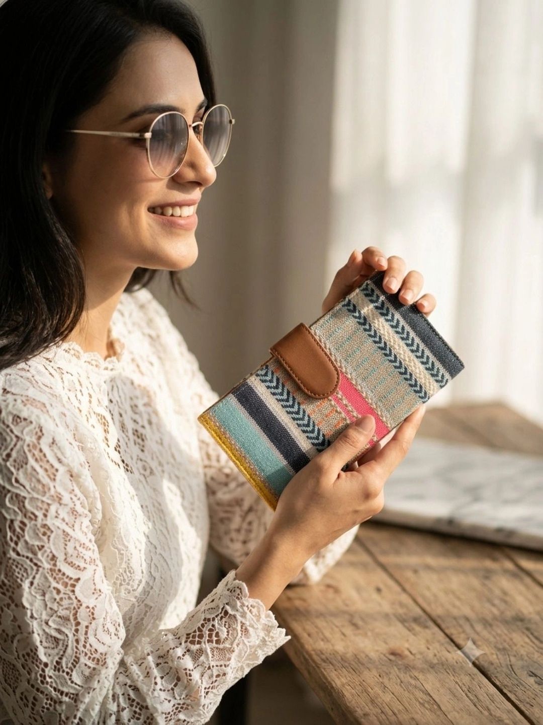 AZZRAA Unisex Striped Two Fold Wallet-picture-50