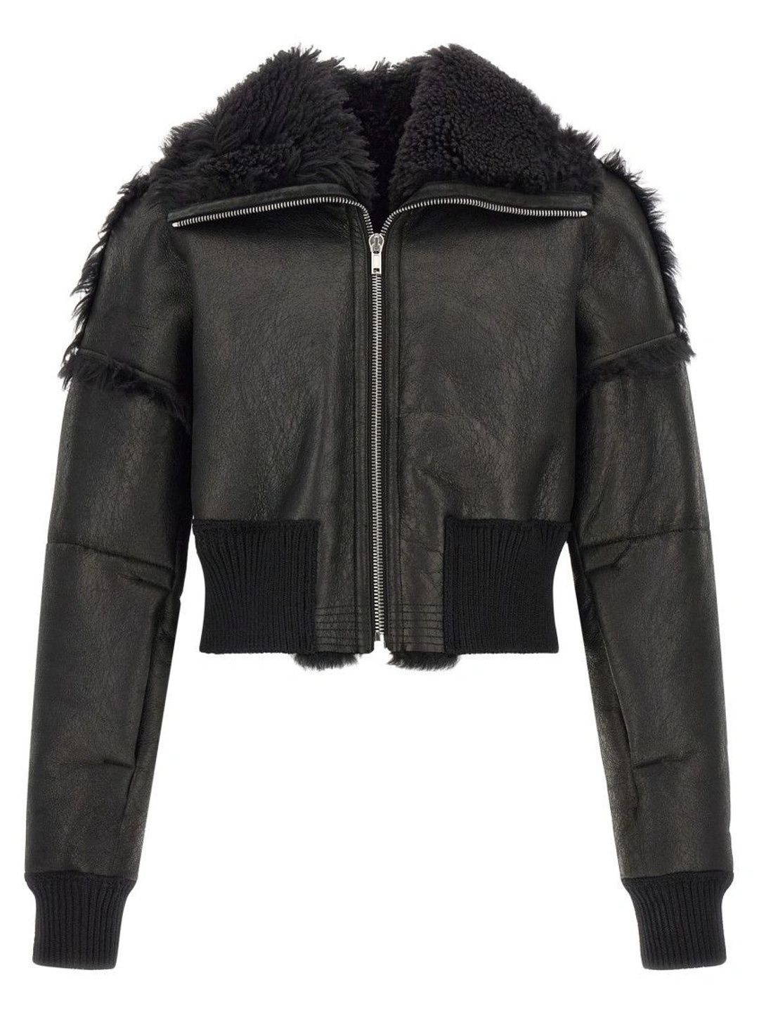 Rick Owens Men Leather Crop Biker Jacket-picture-39