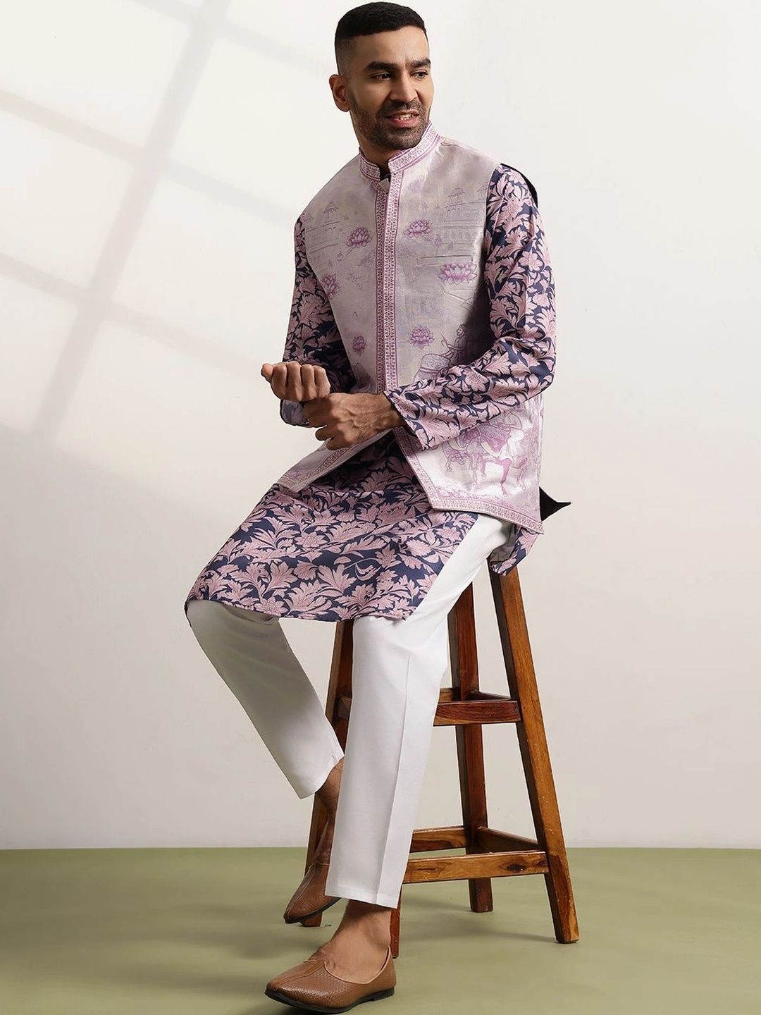 SOJANYA PLUS Woven Design Brocade Nehru Jackets-picture-22