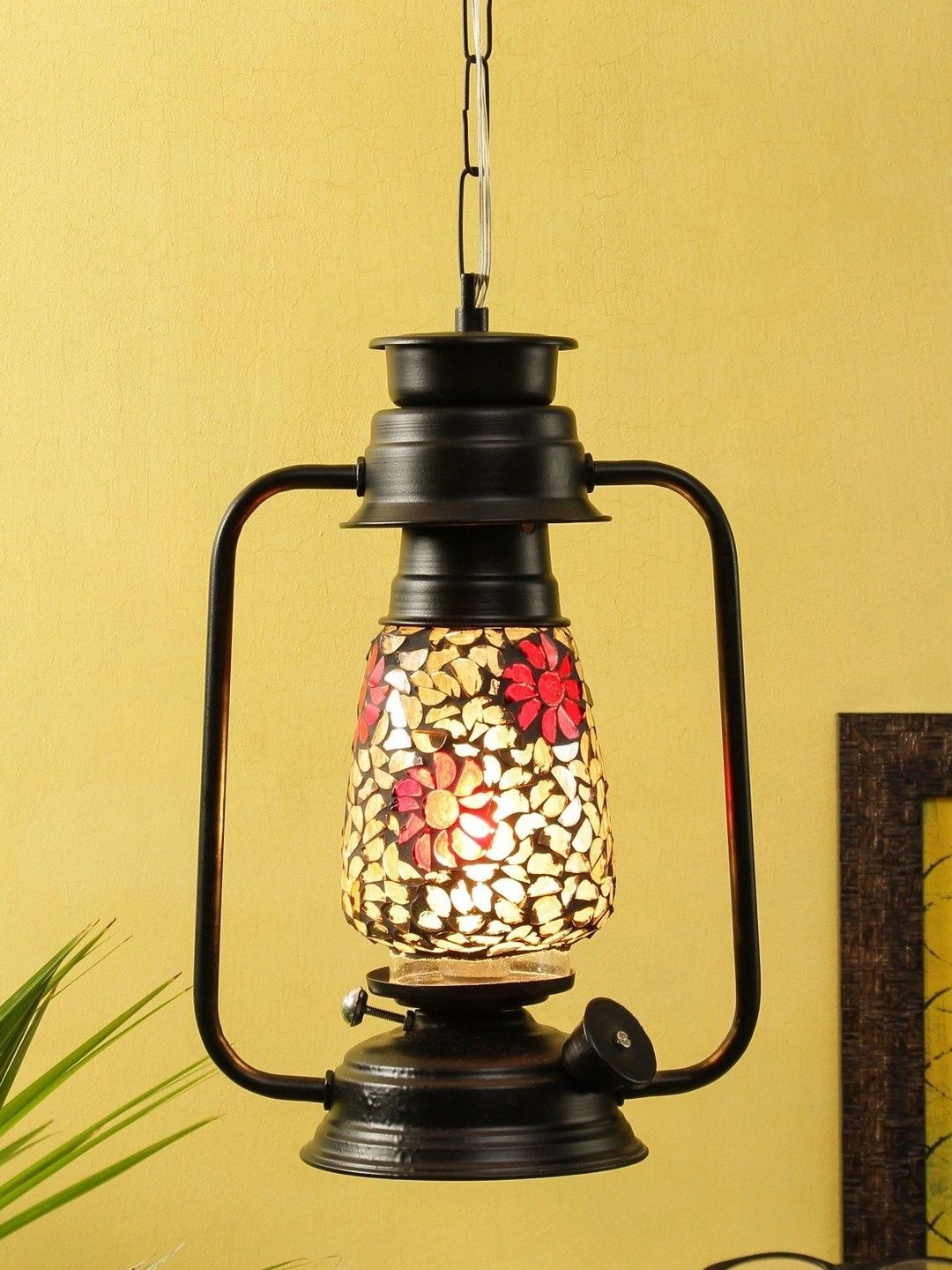 Myntra Elegant Homes Multicoloured Textured Traditional Ceiling Lamp-picture-42