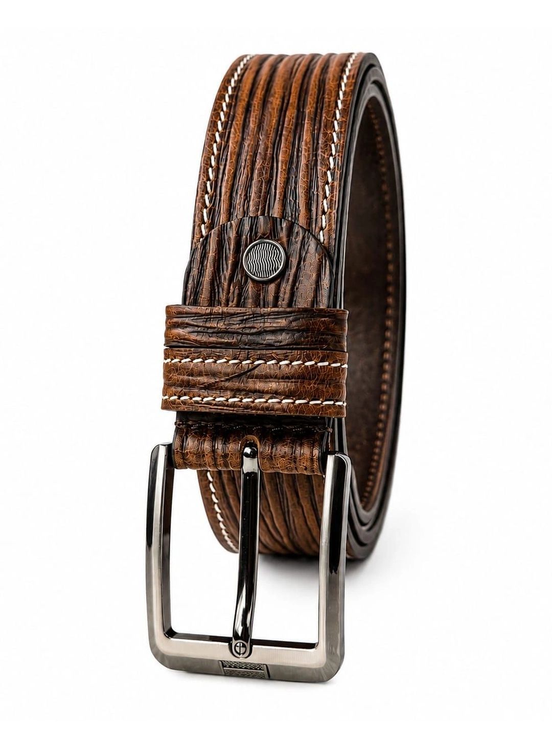 FALVIAN Men Textured Leather Belt-picture-14