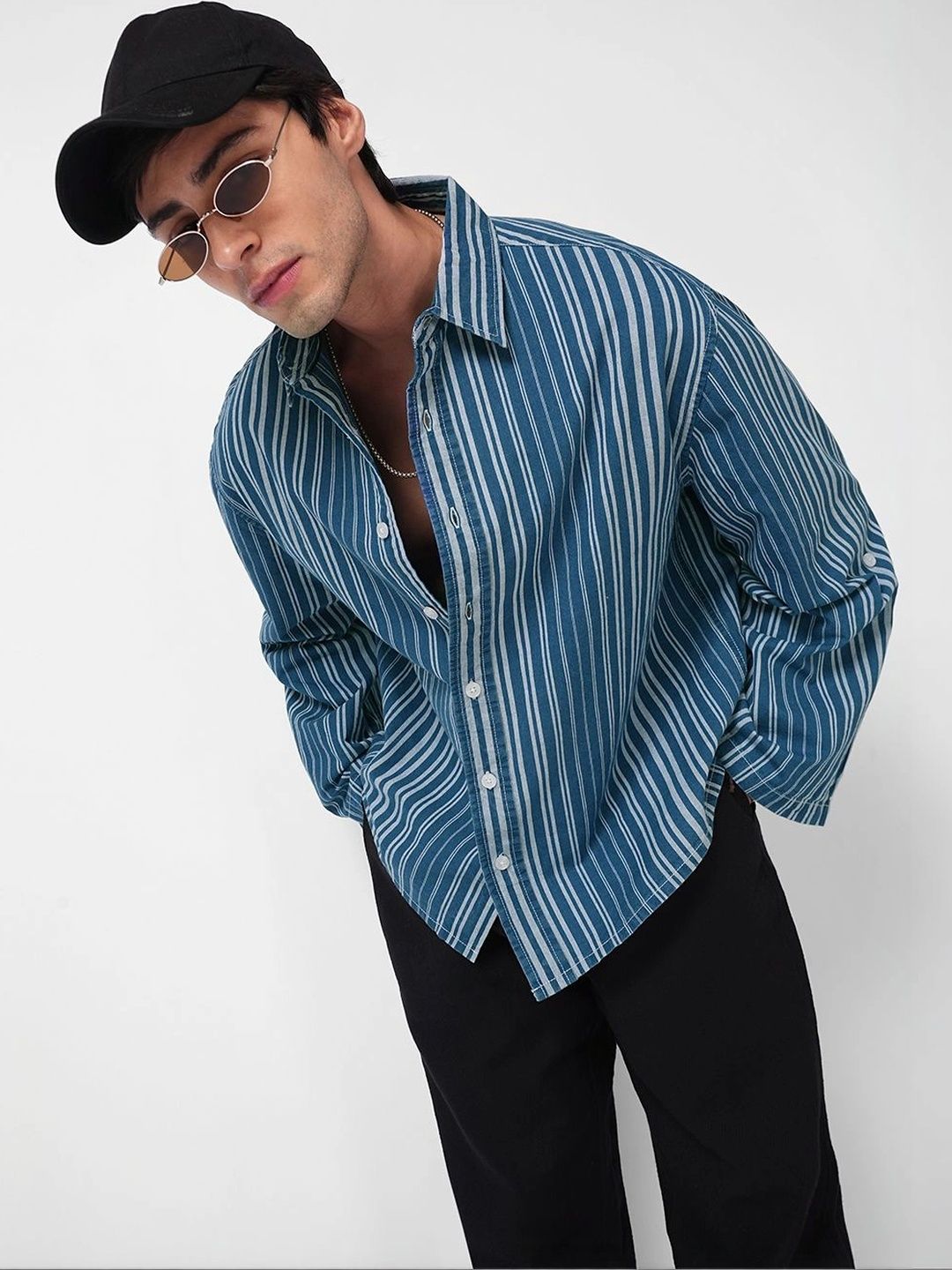 VASTRADO Men Classic Boxy Striped Casual Shirt-picture-22