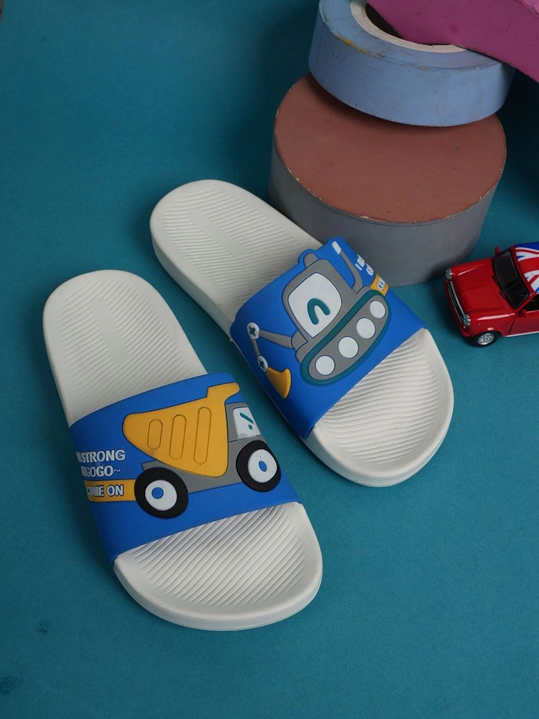 Miss & Chief Unisex Kids Printed Rubber Sliders-picture-56