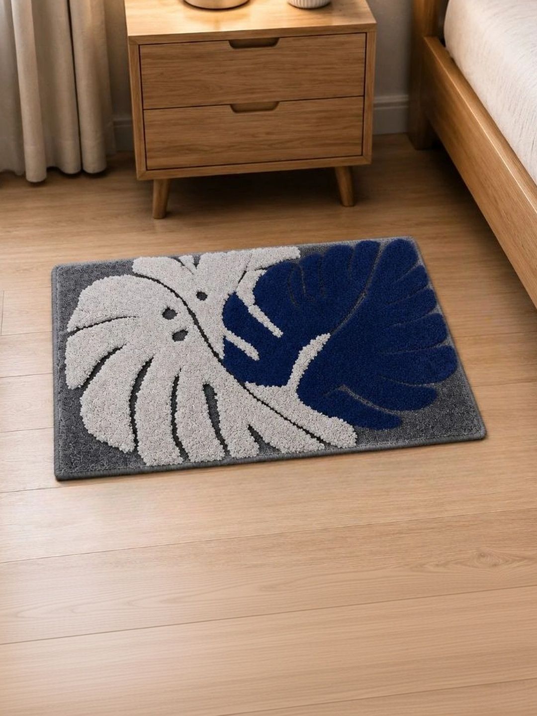 VIKCLIQUE Blue Cotton Anti-Skid Doormats-image-38