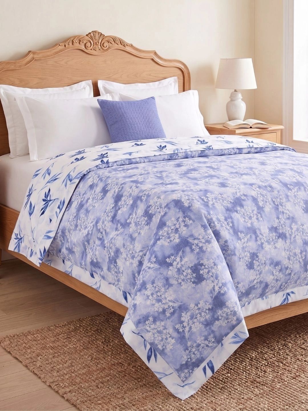 THE WHITE MOSS Blue Floral Dohar-picture-31