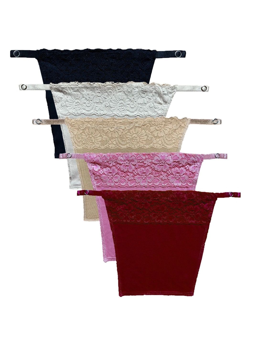 Fimalia Pack Of 5 Anti-Peep Lace Camisoles-picture-28