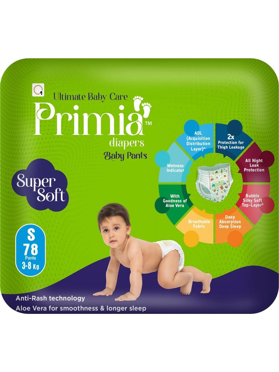 Primia Baby Diaper Pants with Aloe Vera & Anti -Rash Technology -78Pcs-picture-26