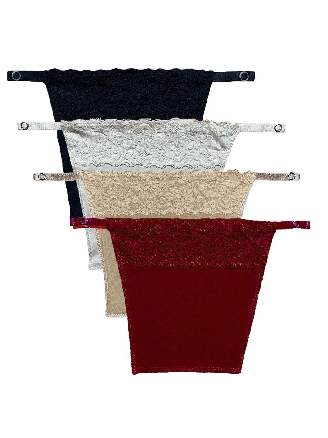 Fimalia Pack Of 4 Anti-Peep Lace Camisoles-picture-47