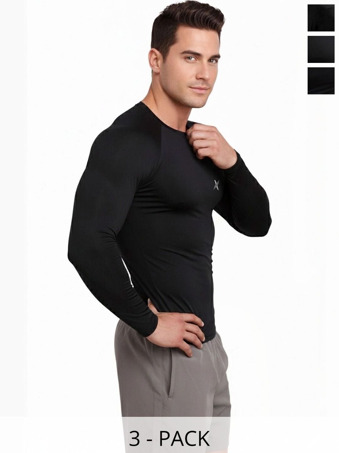 FTX Men Brand Logo Muscle Fit Sports T-shirt-image-18