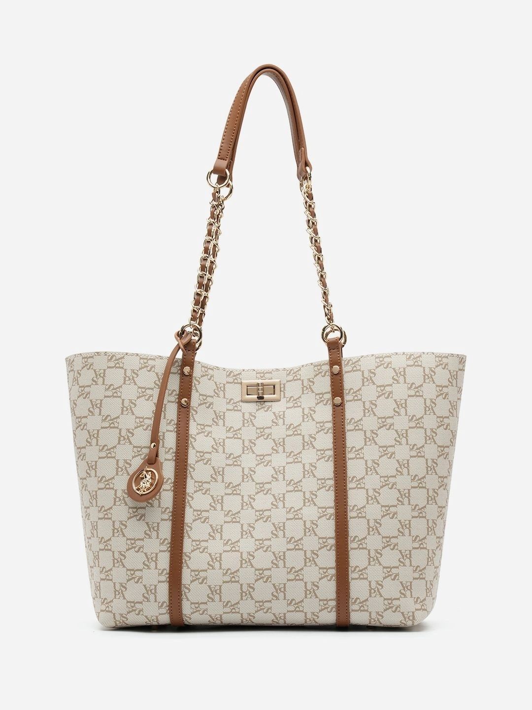 U.S. Polo Assn. Women Printed PU Structured Tote Bag-picture-17