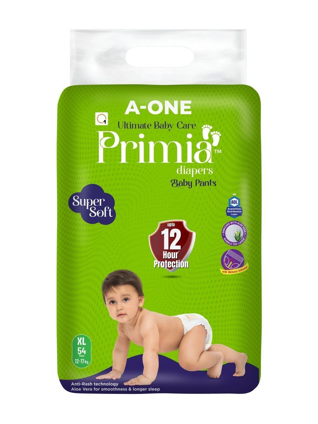 Primia Baby Diaper Pants with Aloe Vera & Anti -Rash Technology - 54Pcs-picture-30
